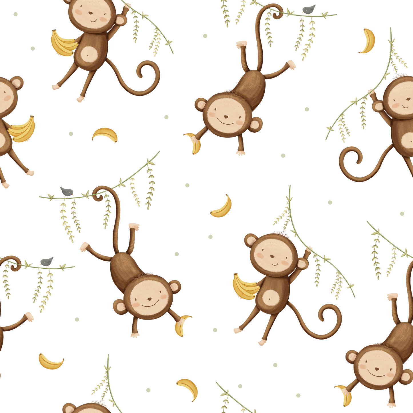 Banana Swing Monkey — Arch Wall Decal