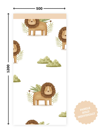 Wild & Warm Lion — Half Wall Decal