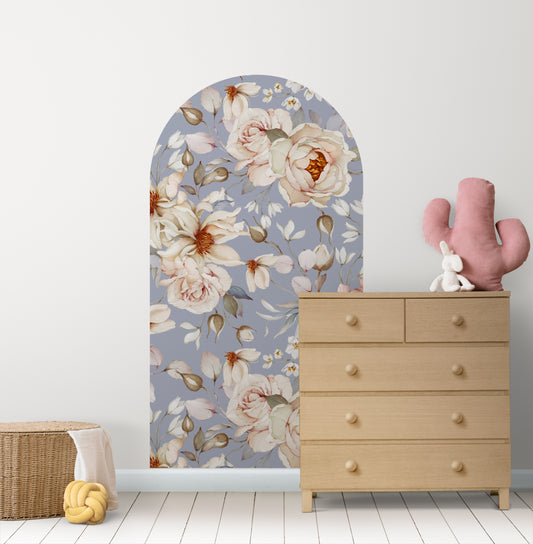 Blue Pink Floral Arch