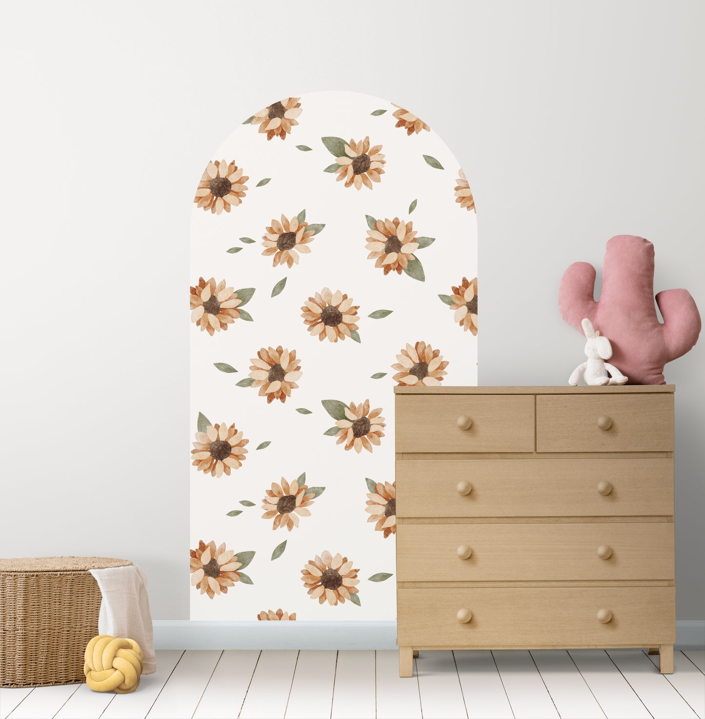 Golden Glow Sunflowers — Arch Wall Decal