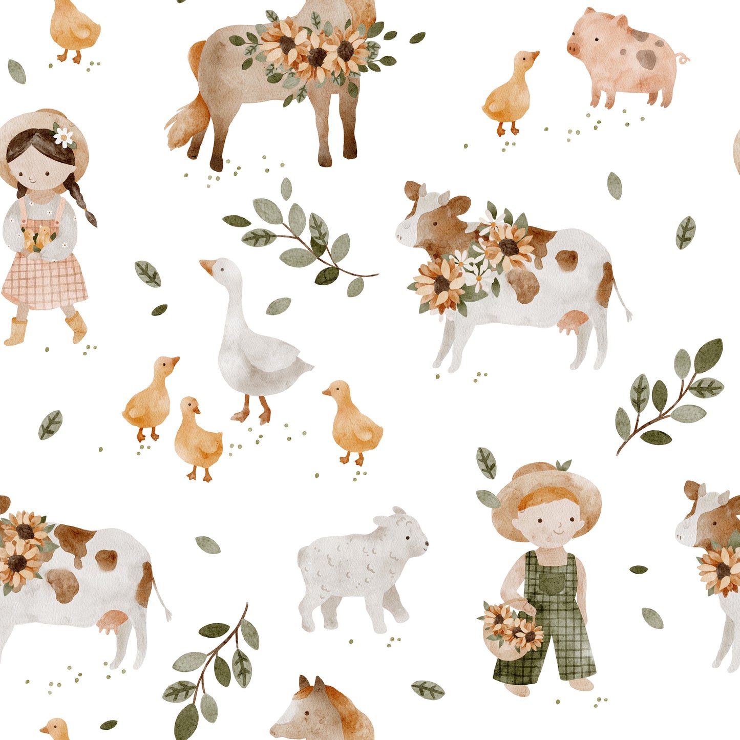 Quack & Baa Meadow — Arch Wall Decal