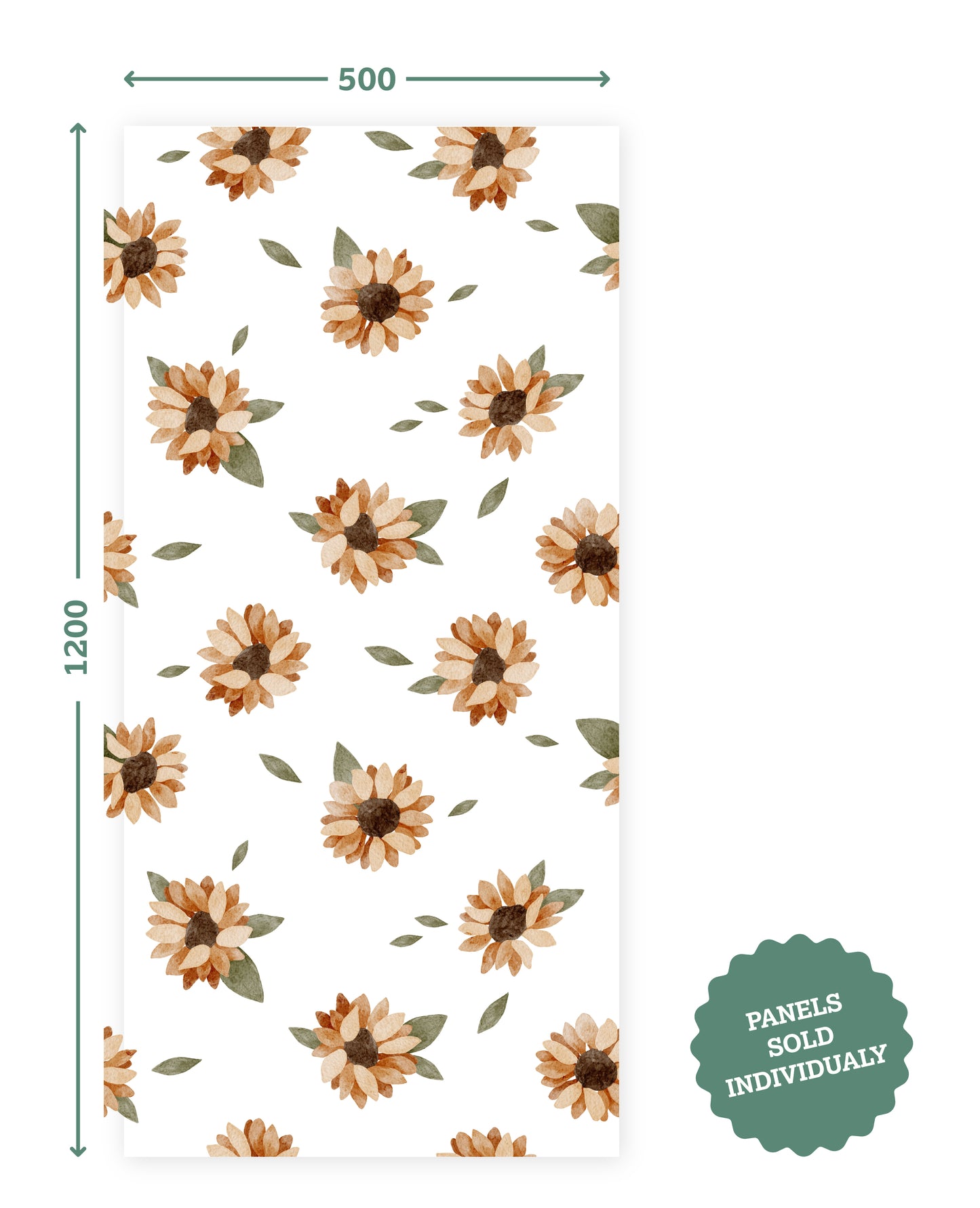 Sunny Daisy Meadow — Half-Wall Decal