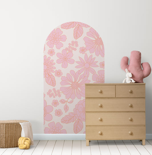 Pink Petal Parade — Arch Wall Decal