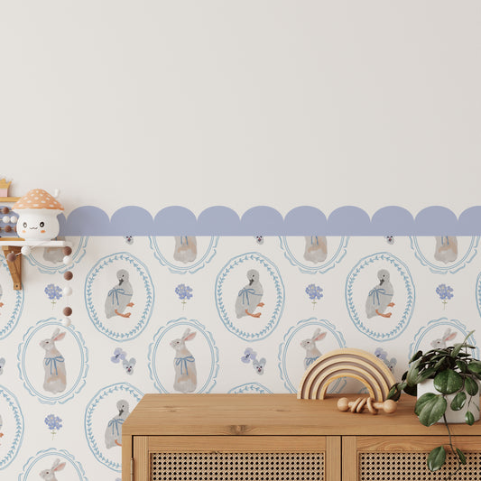 Blue Animal Rabbit Duck — Half Wall Decal