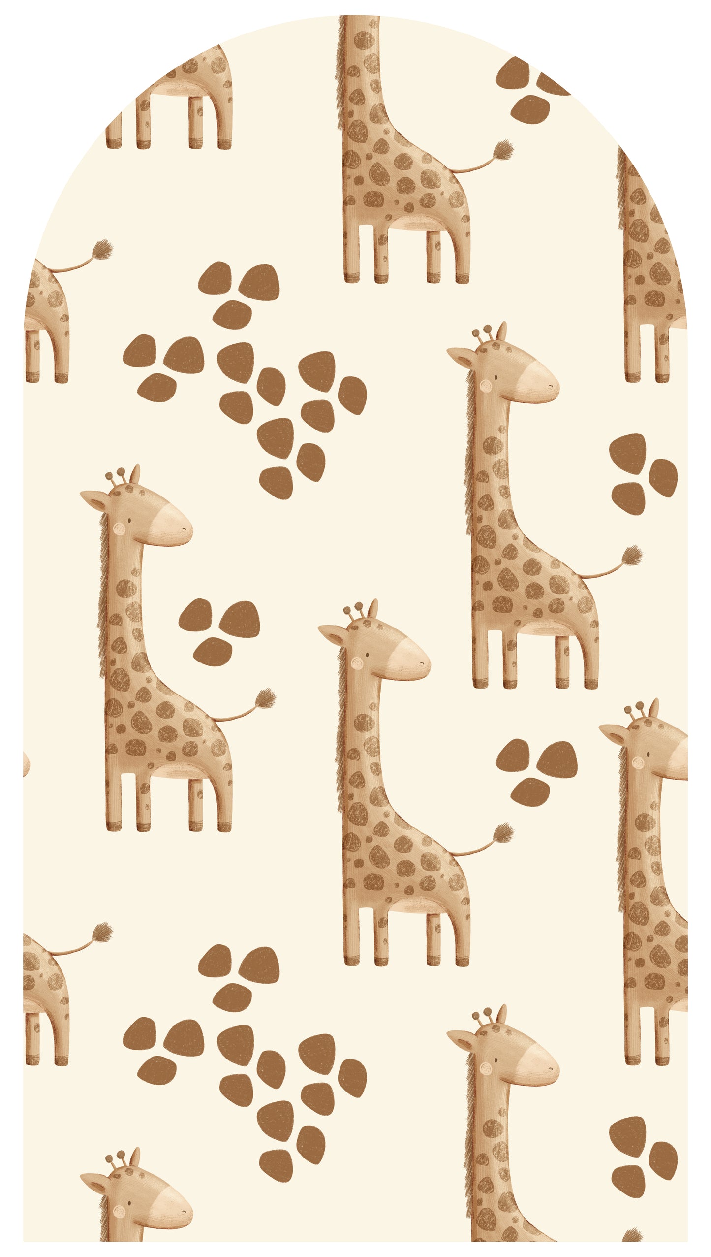Soft Safari Giraffe — Arch Wall Decal