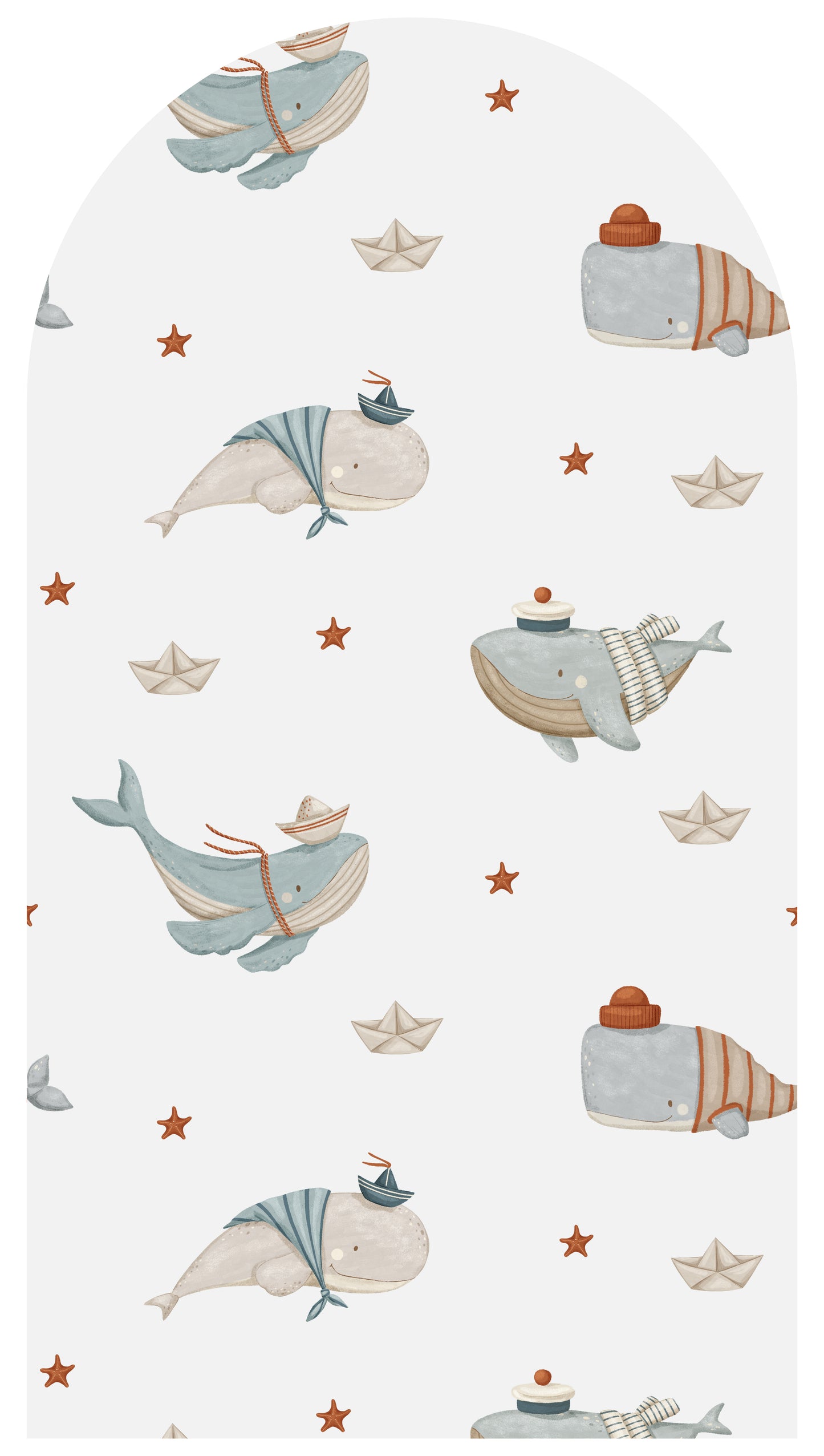 Whale Song Sea — Arch Wall Decal