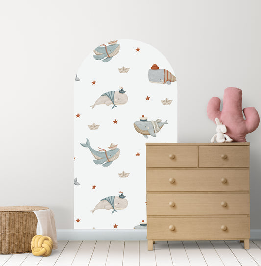 Whale Song Sea —  Arch Wall Decal