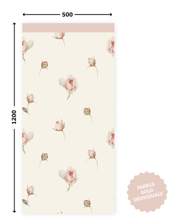 Blush Blossom Meadow Half — Wall Decal