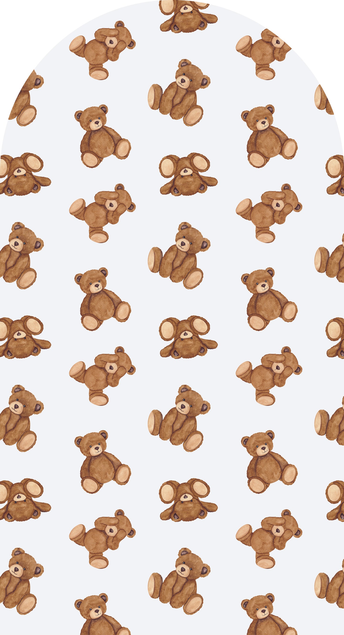 Teddy Tiled Cuddle — Arch Wall Decal