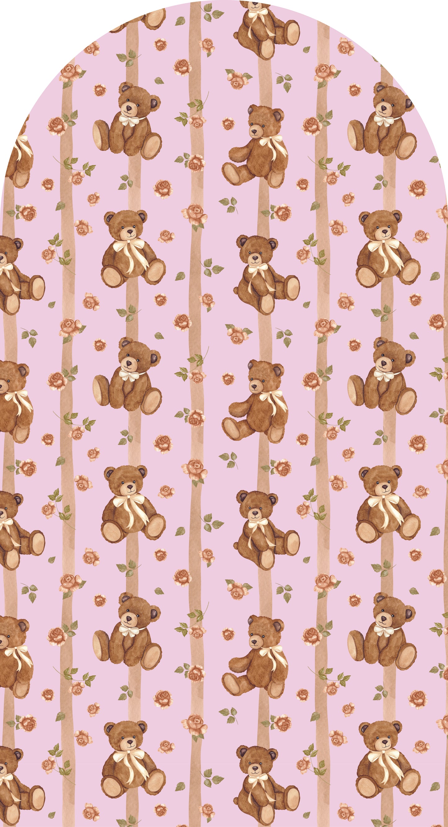 Bloomline Teddy — Arch Wall Decal