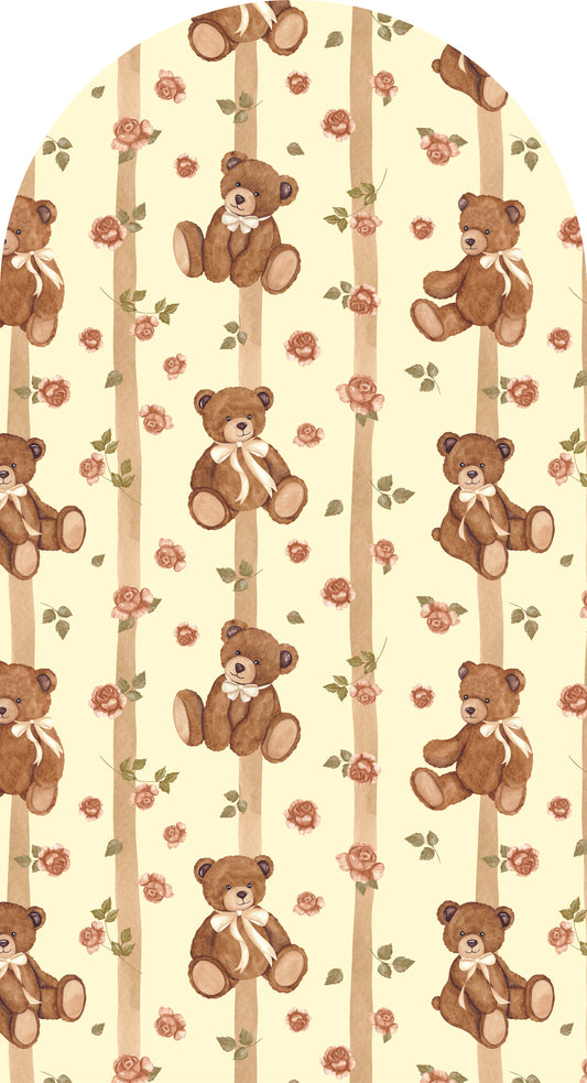 Honeystripe Teddy —  Arch Wall Decal