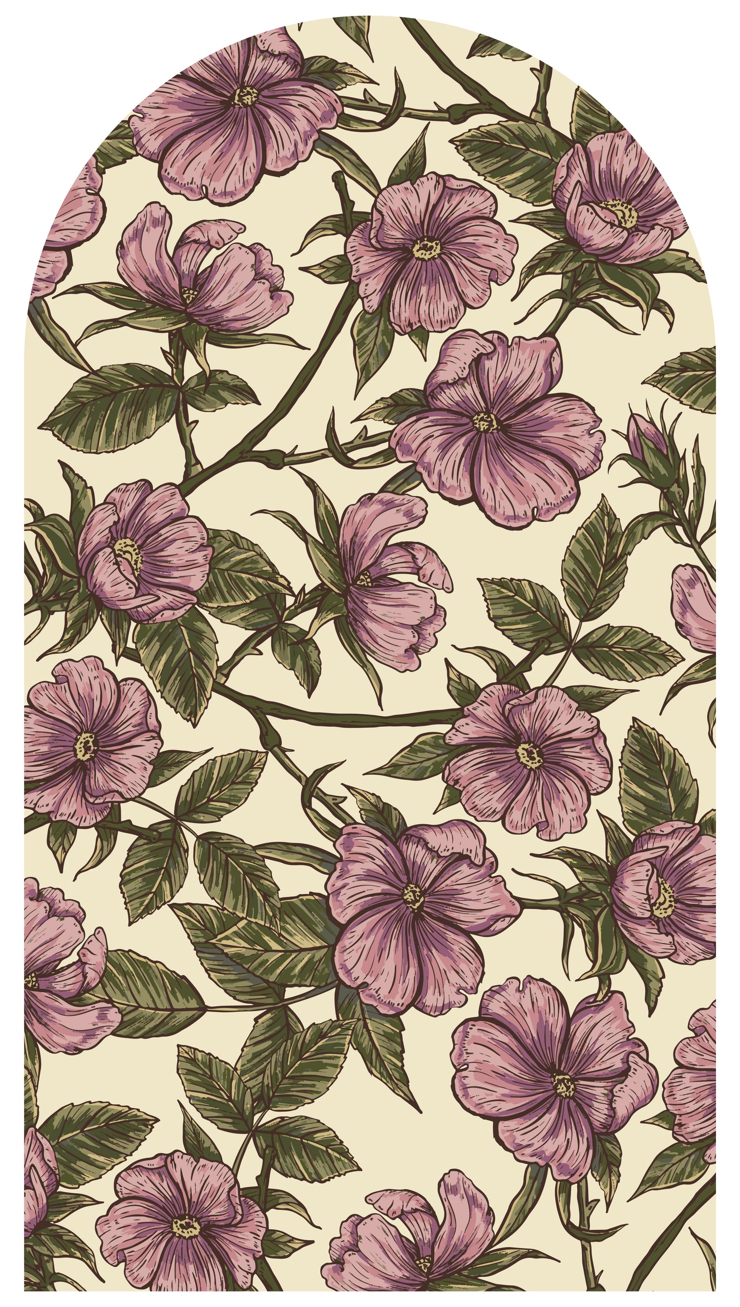 Petal Lace Vines — Arch Wall Decal