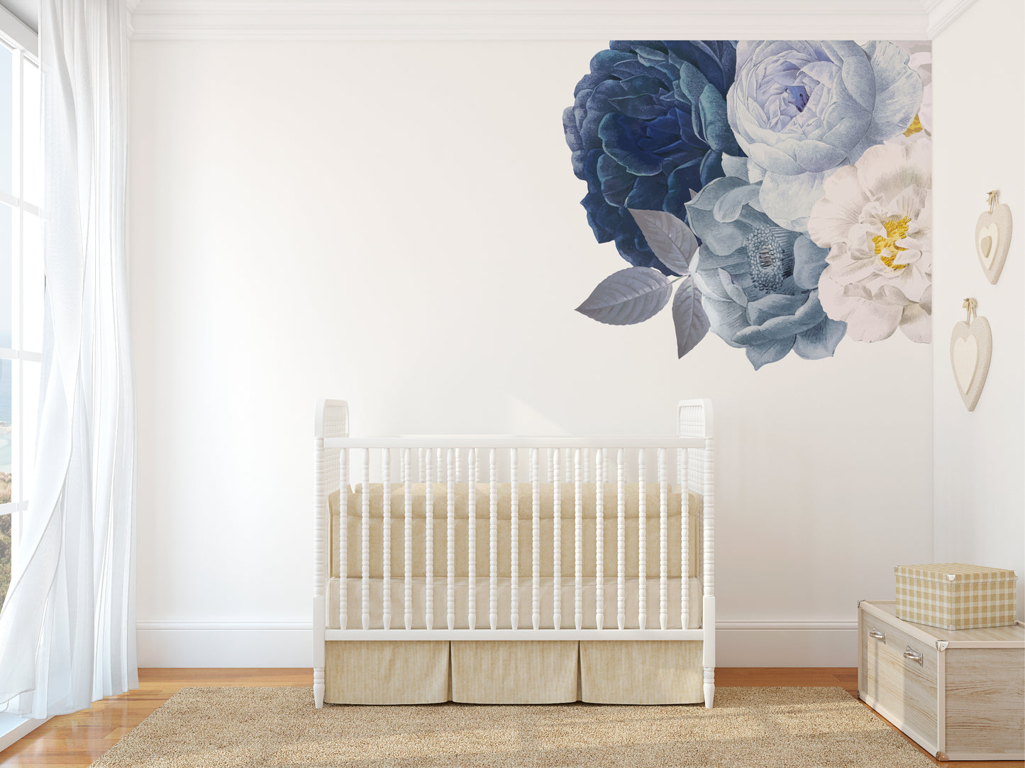 Ocean Mist Peonies — Wall Decal