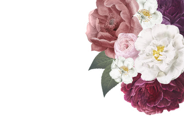 Ruby Peony Garden — Wall Decal