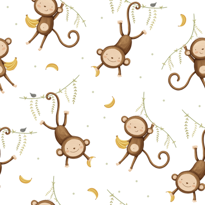 Banana Swing Monkey —  Arch Wall Decal