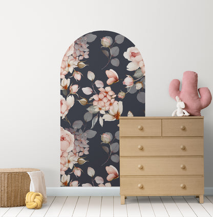 Black Floral Butterfly Arch