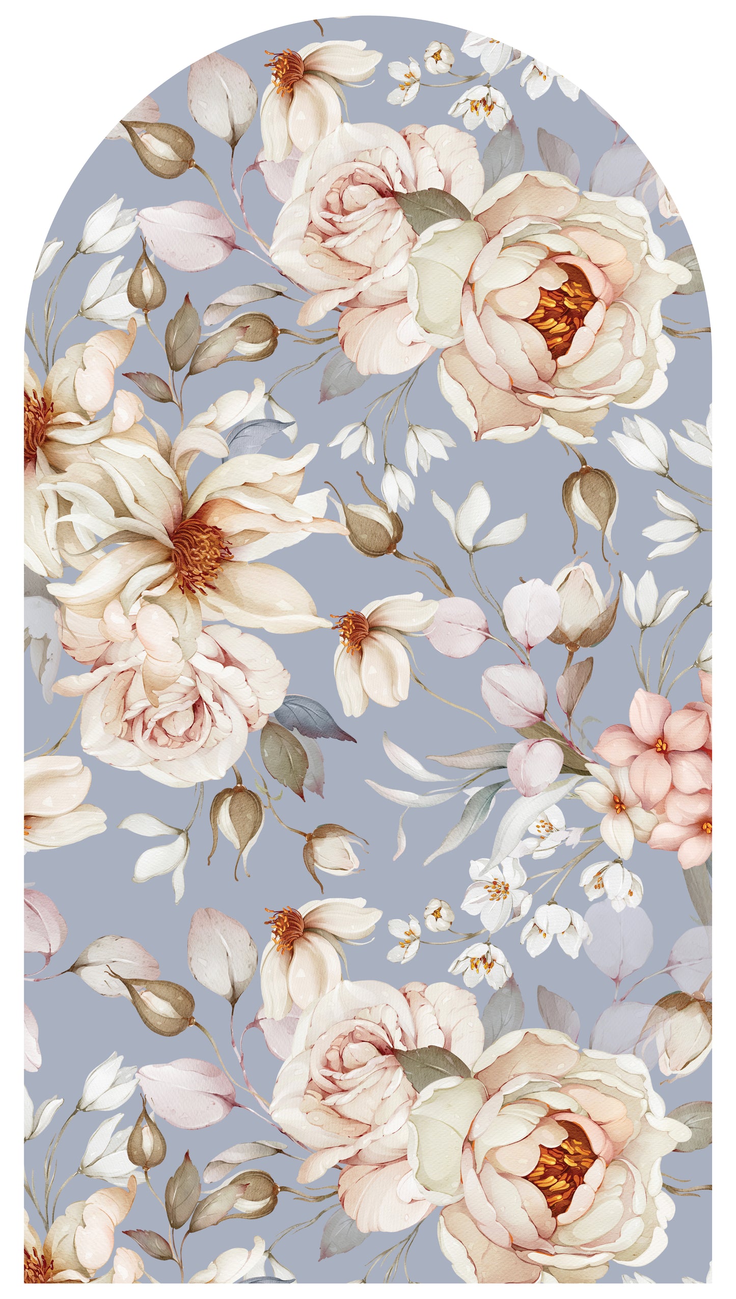 Blue Pink Floral Arch