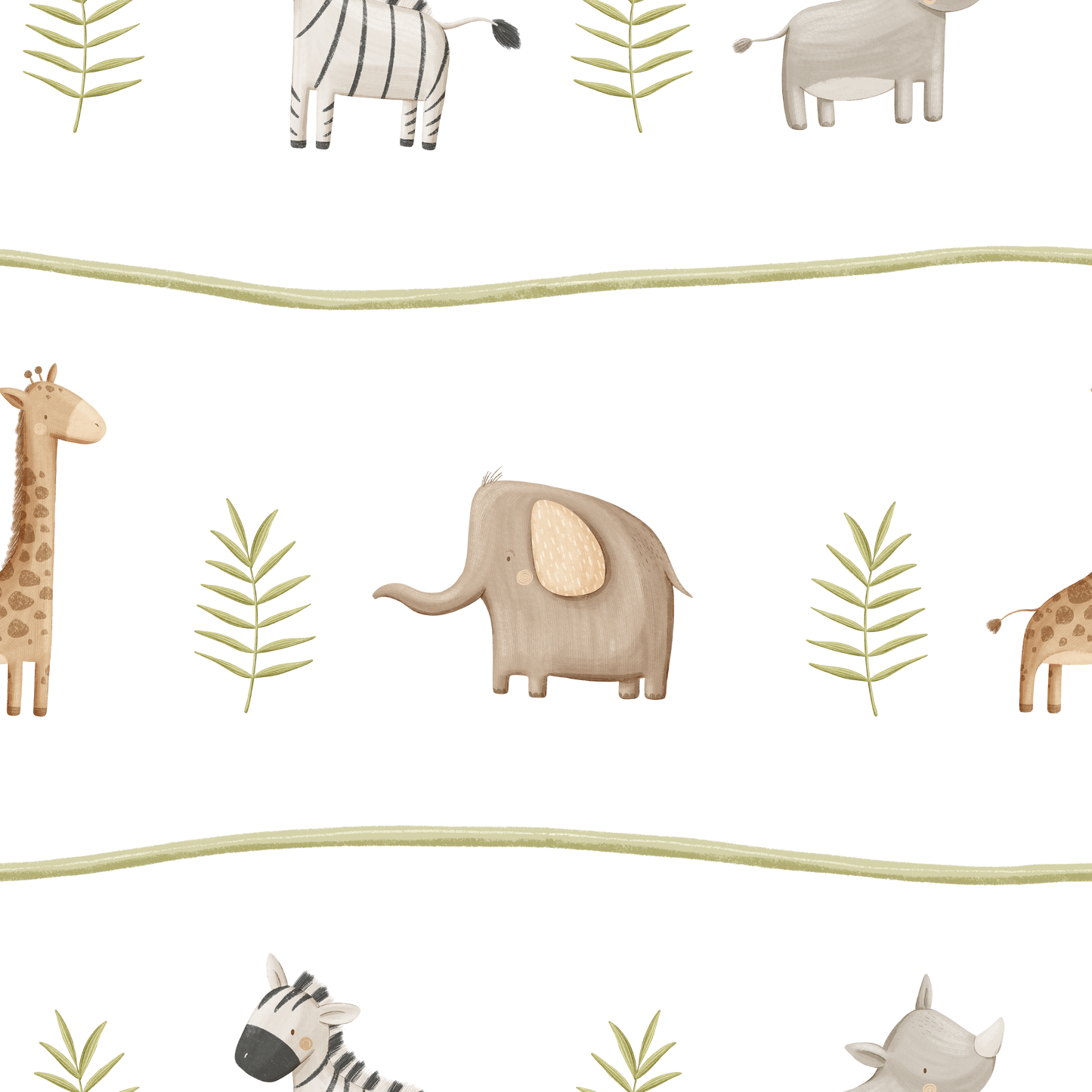 Soft Safari Zoo — Arch Wall Decal