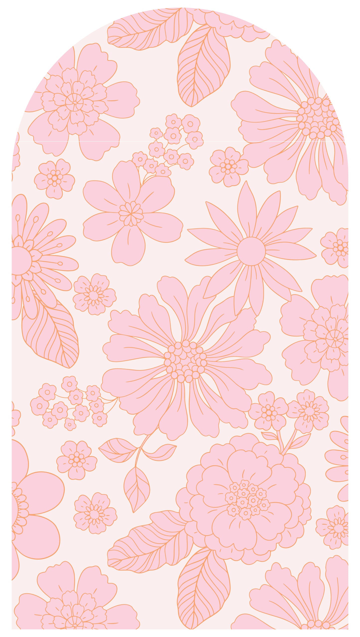 Pink Petal Parade — Arch Wall Decal