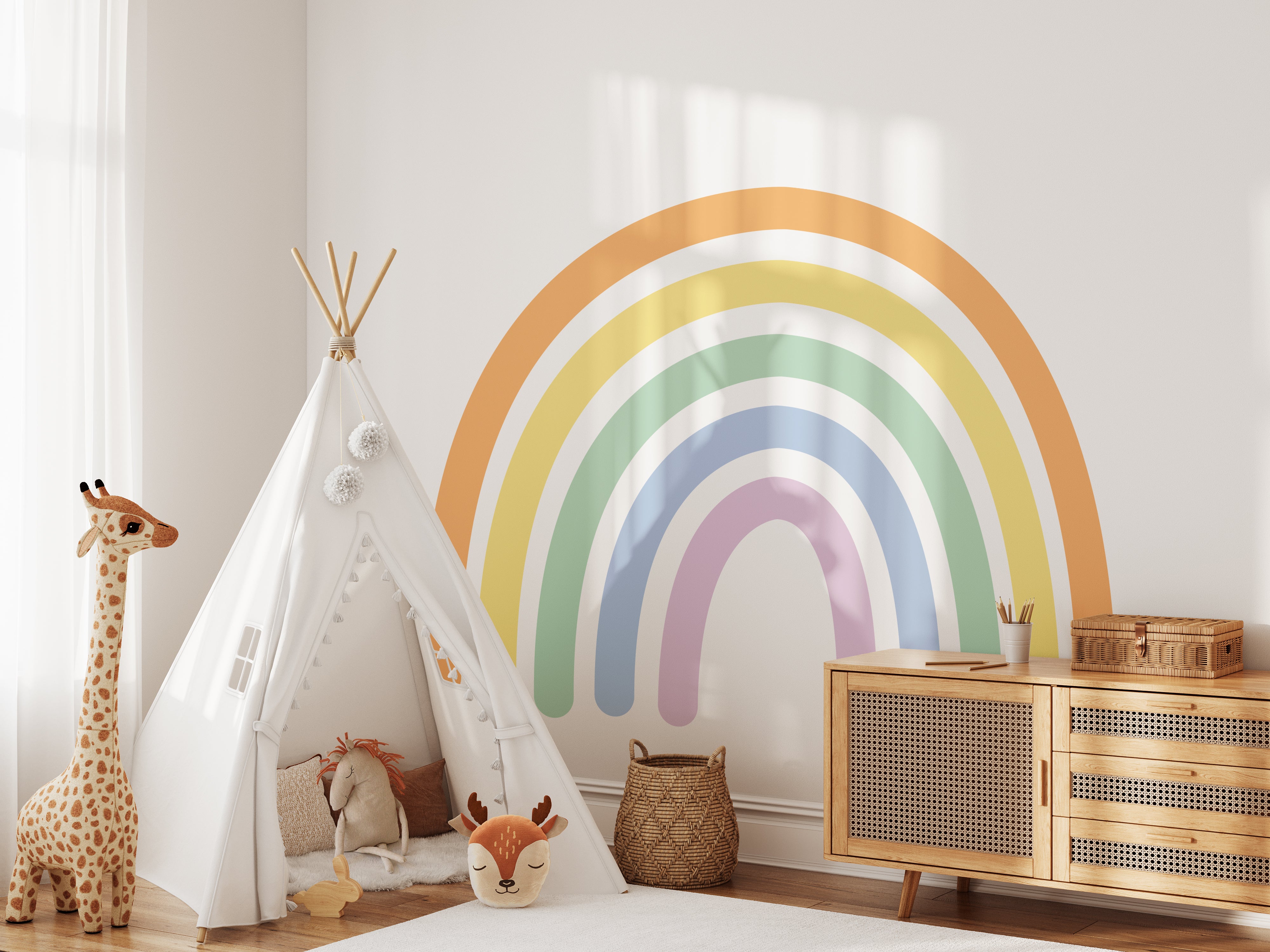 Pink Petal Butterfly Bloom — Wall Decal