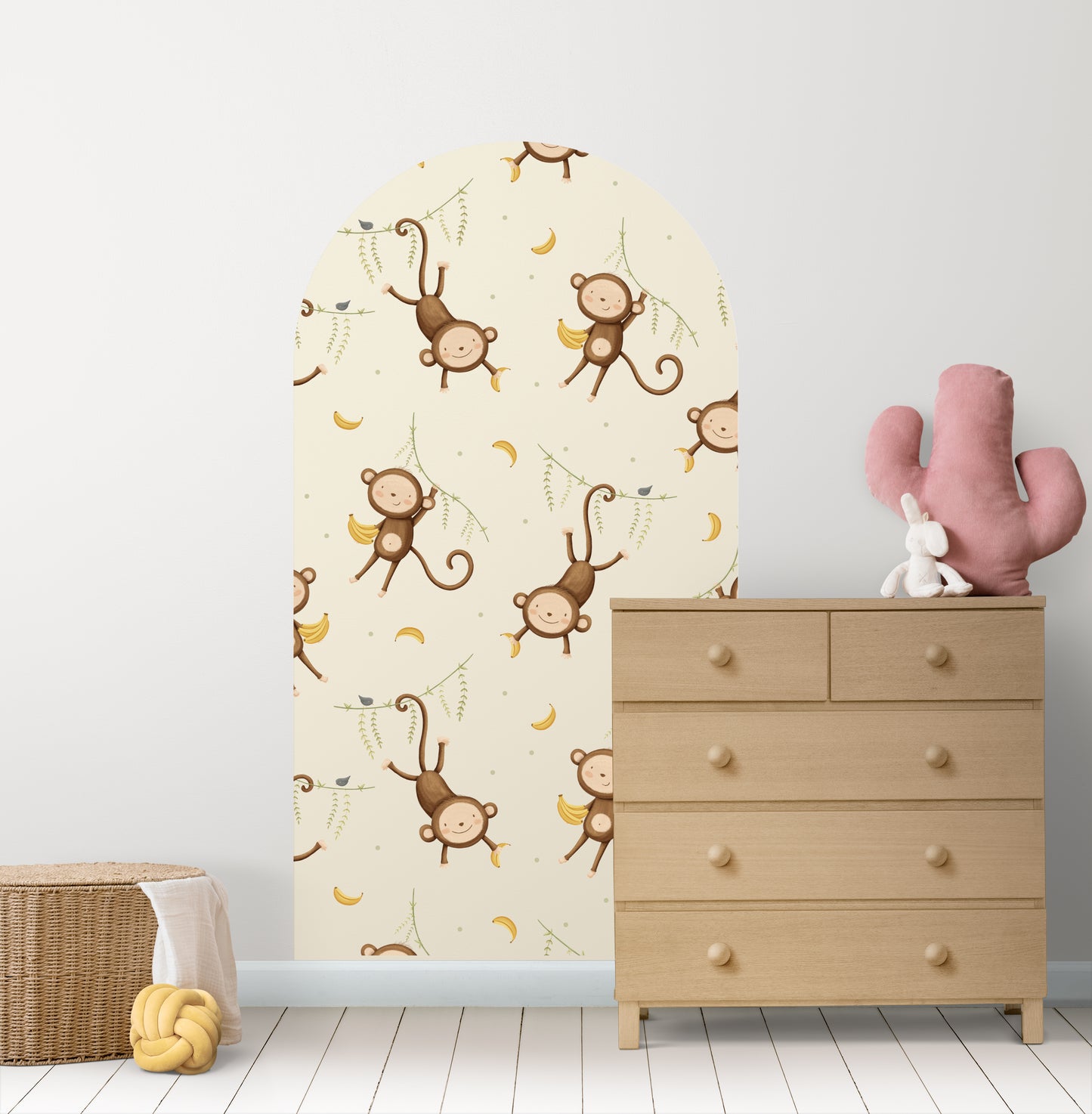 Banana Swing Monkey —  Arch Wall Decal