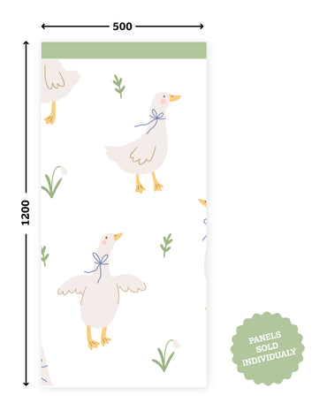 Meadow Geese & Ducklings — Half-Wall Decal