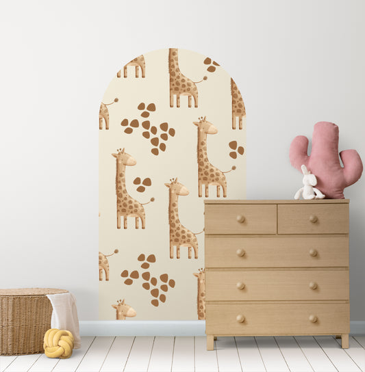 Soft Safari Giraffe — Arch Wall Decal