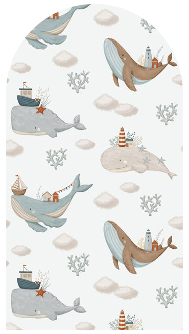 Sky & Sea Whales — Arch Wall Decal