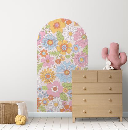 Blue Yellow Floral Arch