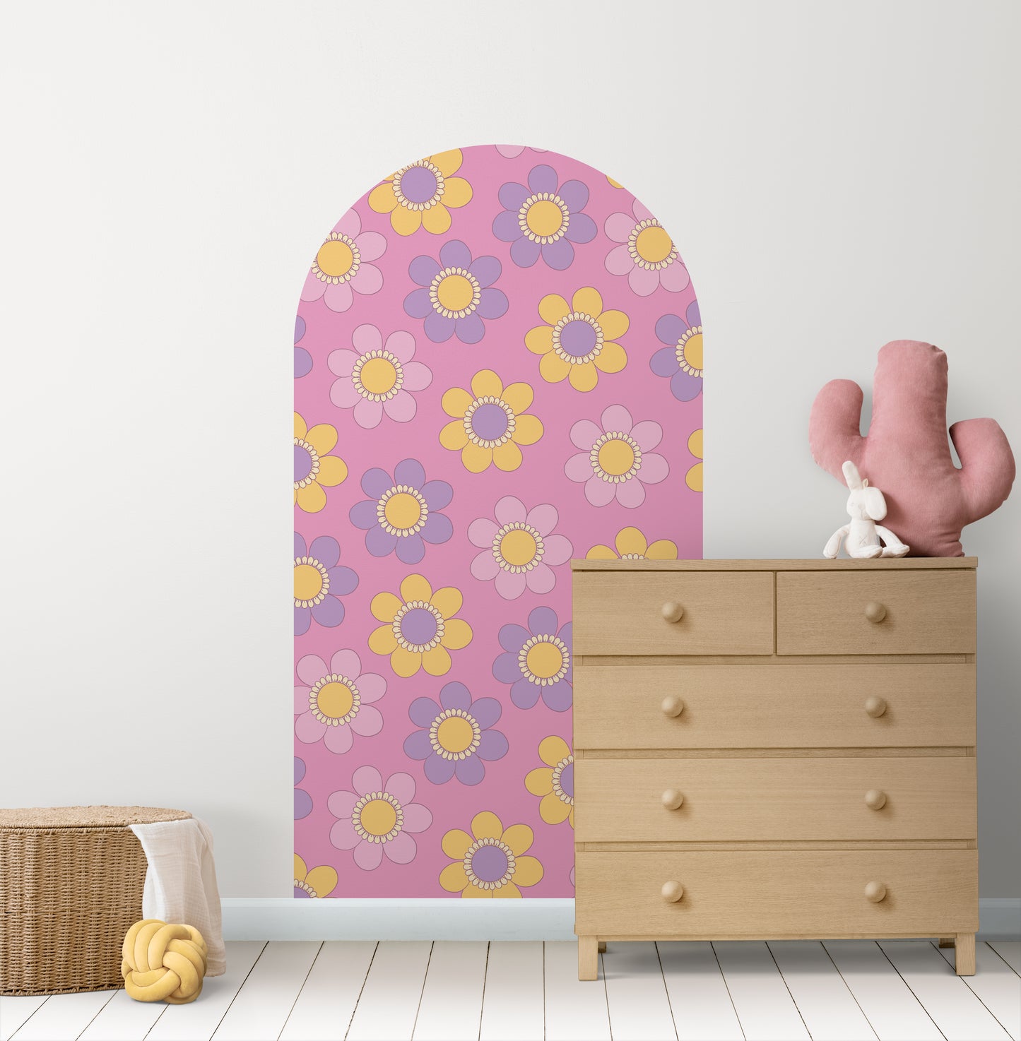Spring Sherbet Blooms — Arch Wall Decal