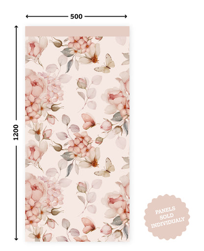 Butterfly Kisses & Blossoms — Half-Wall Decal