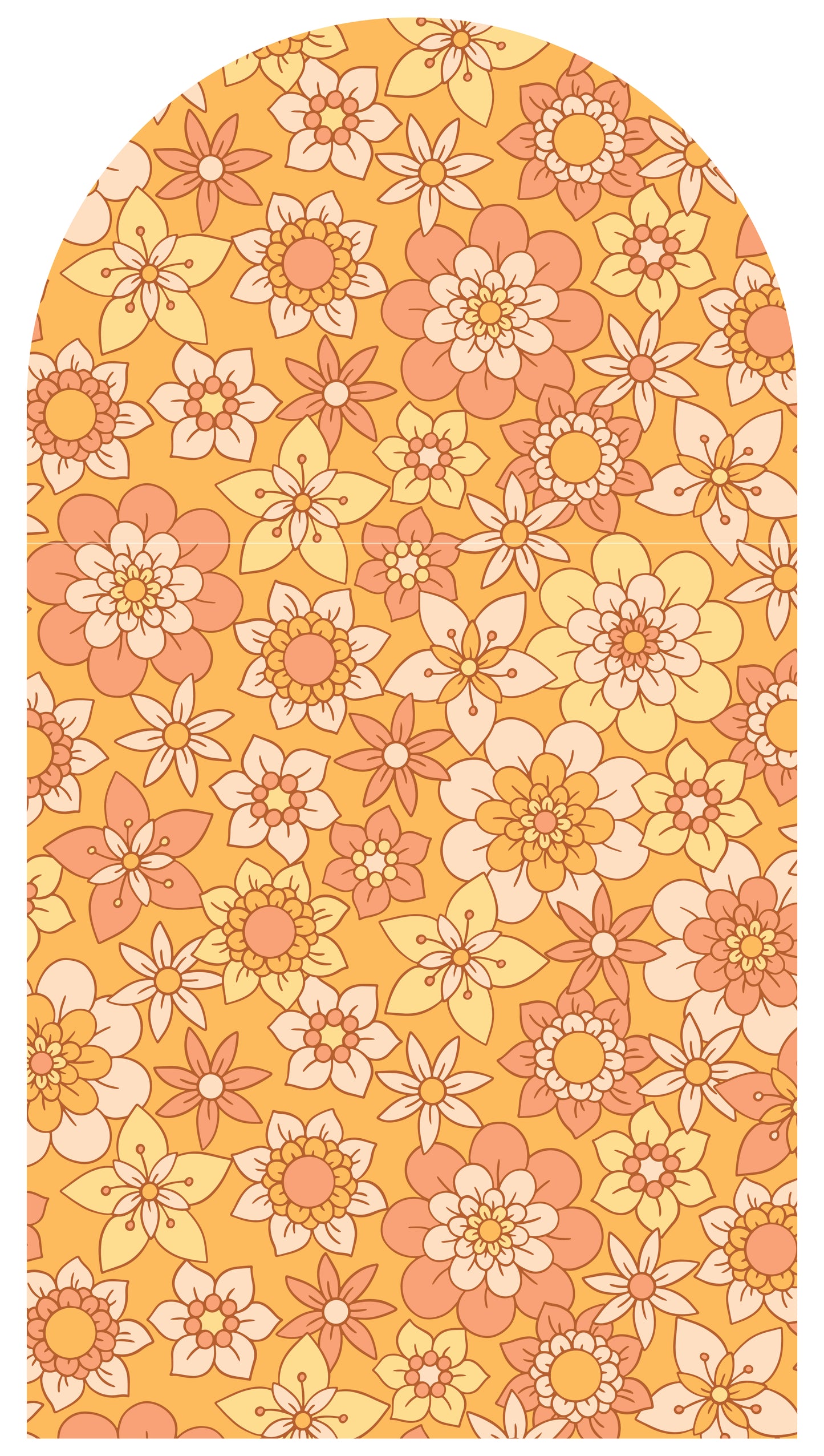 Sunshine Sorbet Blooms — Arch Wall Decal