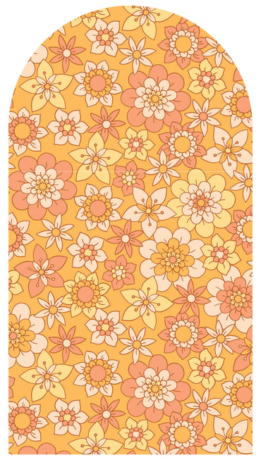 Sunshine Sorbet Blooms — Arch Wall Decal
