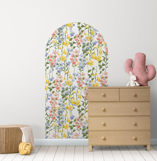 Blue Green Floral Arch