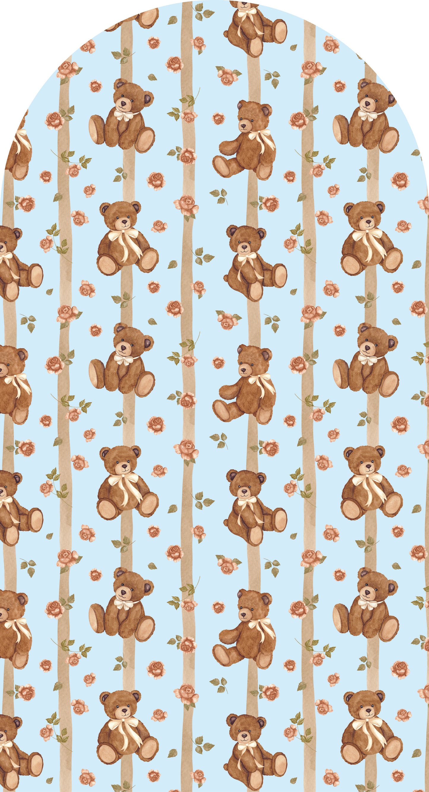 Bloomline Teddy —  Arch Wall Decal