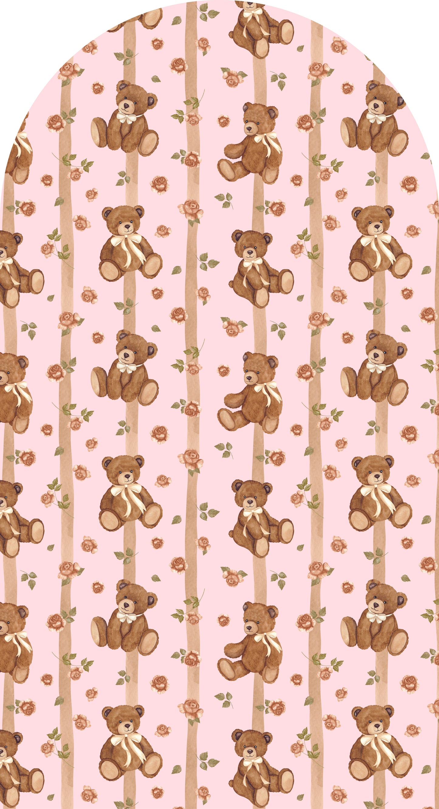 Bloomline Teddy —  Arch Wall Decal