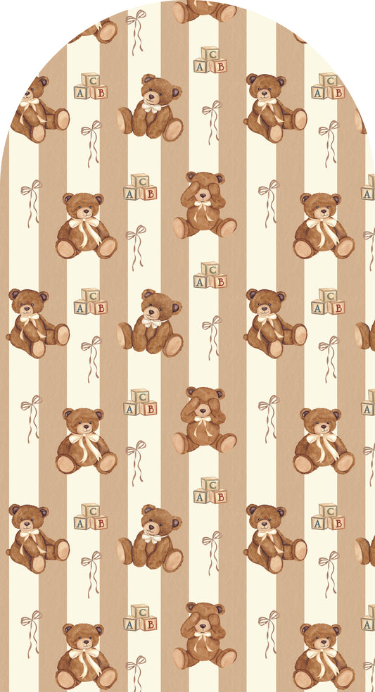 Playtime Blocks Teddy —  Arch Wall Decal