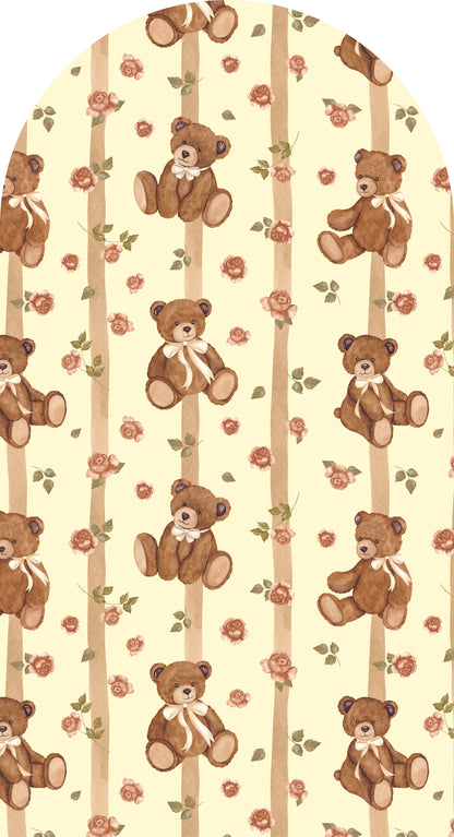 Honeystripe Teddy —  Arch Wall Decal